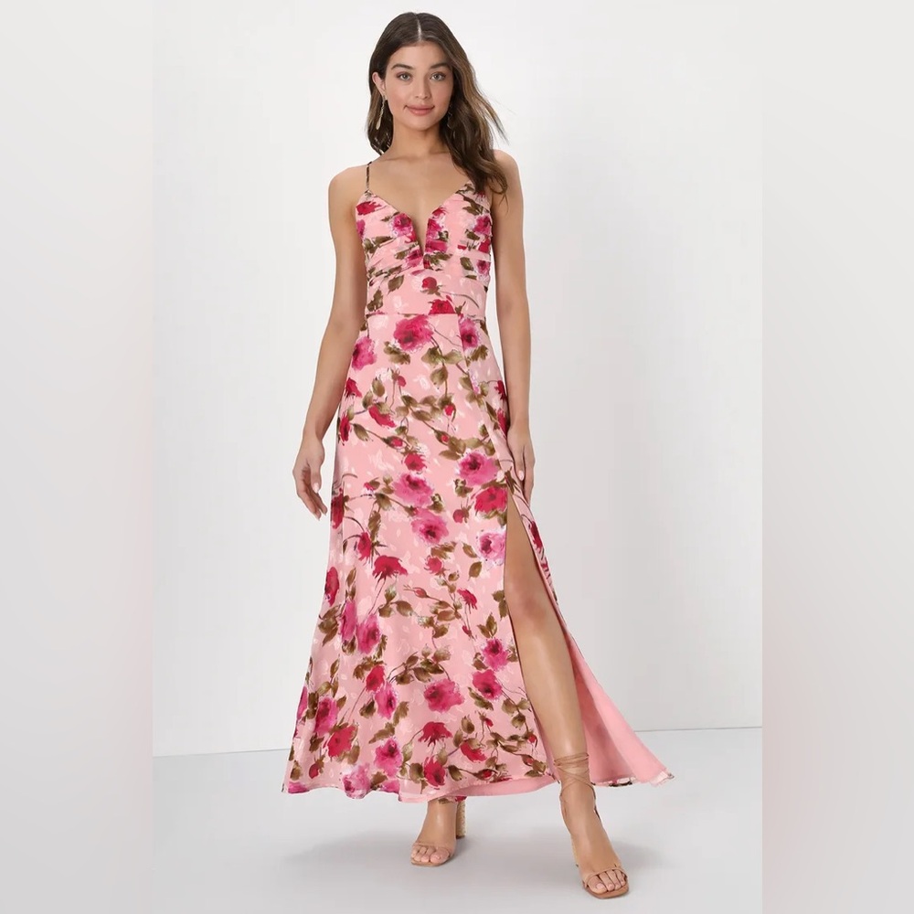 Lulu's Pink Spaghetti Strap Sundress for Weddings